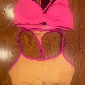 Victorias Secret sport and PINK yoga sports bra bundle xs/34A